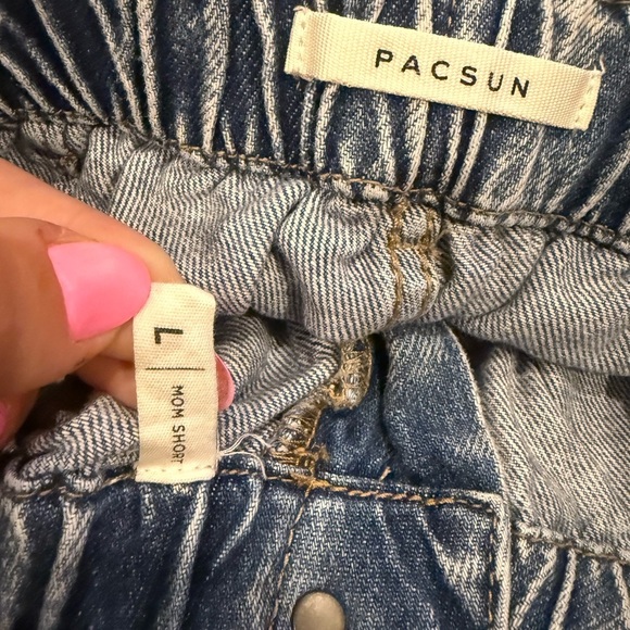 PACSUN High Waist Gray Denim Shorts - Picture 3 of 3